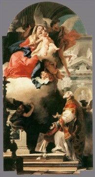 ジョバンニ・バティスタ・ティエポロ Painting - 聖フィリップ・ネリに現れる聖母 ジョヴァンニ・バティスタ・ティエポロ